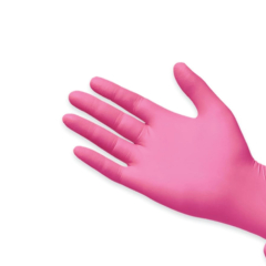Pink Nitrile Gloves - Medium 10 x 100 - case