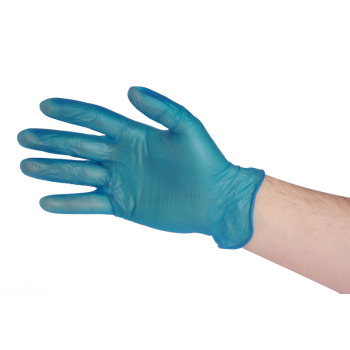 Blue Vinyl Powder Free Gloves