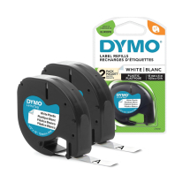 DYMO Plastic Labels 12mmx4m 2 Pack