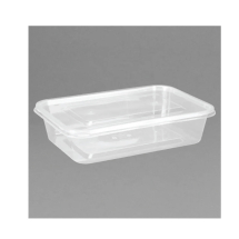Recyclable Plastic Micro Containers with Lid Sml 500ml