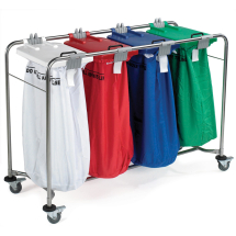 4 Bag Care Cart System Laundry Trolley