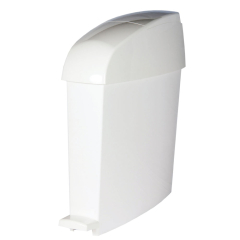 12Ltr Pedal Operated White Sanitary Bin