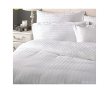 FR White Satin Stripe Pillow Case