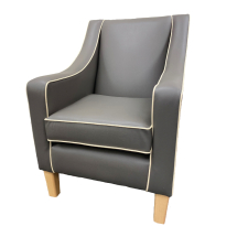 Penelope Lounge Chair Paintpot silver - Ivory piping Penelope Lounge Chair Paintpot silver - Ivory piping