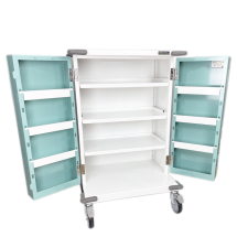 MDS Drug Trolley - 9 Hoop - Double Door MDS Drug Trolley - 9 Hoop - Double Door