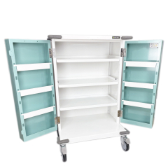 MDS Drug Trolley - 9 Hoop - Double Door MDS Drug Trolley - 9 Hoop - Double Door