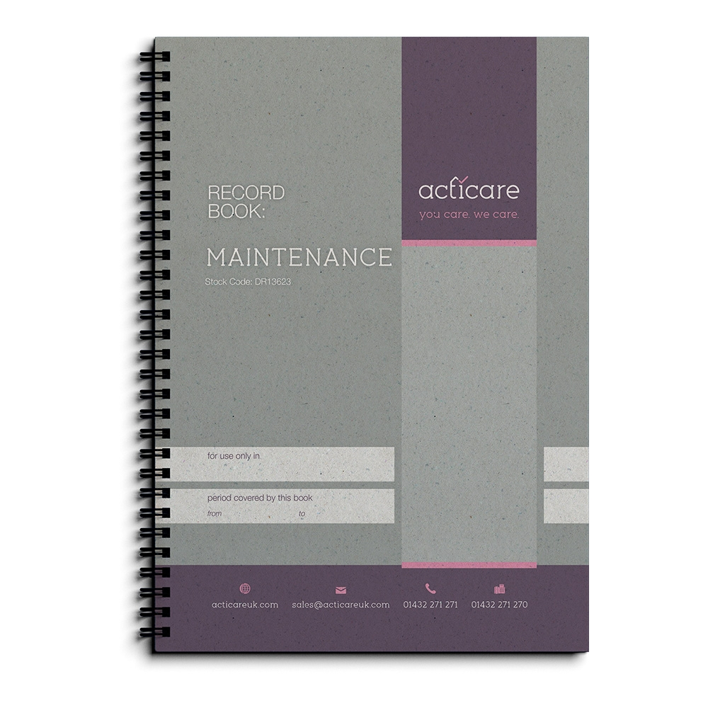 Safe Servicing and Maintenance Maintenance Record Book - CareHomeLife