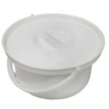 Commode pot and lid for mobile commode