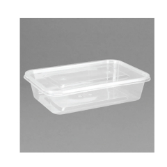 Recyclable Plastic Micro Containers with Lid Sml 500ml Recyclable Plastic Micro Containers with Lid Sml 500ml