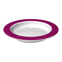 Ornamin Small Plate With Sloped Base -  Blackberry  Rim Ornamin Small Plate With Sloped Base -  Blackberry  Rim