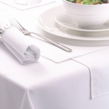 Amalfi Table Cloth 45inch x 45inch - White Amalfi Table Cloth 45inch x 45inch - White