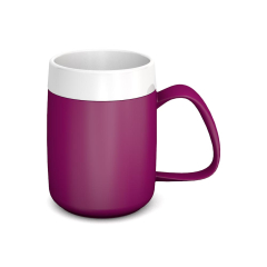 Ornamin One Handed Mug With Internal Cone - Blackberry/White Ornamin One Handed Mug With Internal Cone - Blackberry/White