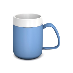 Ornamin One Handed Mug With Internal Cone - Light Blue/White Ornamin One Handed Mug With Internal Cone - Light Blue/White