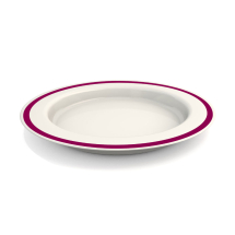 Ornamin Large Plate With Sloped Base - Blackberry Rim Ornamin Large Plate With Sloped Base - Blackberry Rim