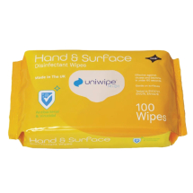 Uniwipe Hand & Surface Disinfectant Wipes (20 x 100)