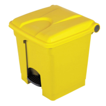 Plastic step-on bin 30ltr Yellow/Yellow lid