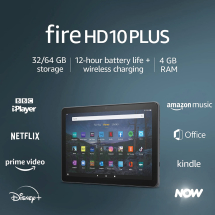 Fire HD 10 Plus tablet | 10.1inch 1080p Full HD, 32 GB | Slate Fire HD 10 Plus tablet | 10.1inch 1080p Full HD, 32 GB | Slate