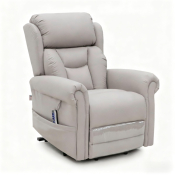 Nevis Triple Motor Riser Recliner W/ Handset - Pebble