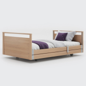 Opera® Signature 4ft Bariatric Profiling Bed with Rails - Oak