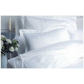 VV300 WHITE SATIN STRIPE H'WIFE PILLOWCASE 51 X 76CM