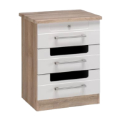 Barley 3 Drawer Bedside Chest Oak Cashmere