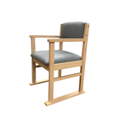 Oakdale Dining Chair w/arms and ski's - Lunar Scorpio Grey