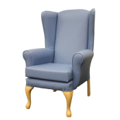 Reuben High Back with Wings Wipeable - Lunar Scorpio CornFlower