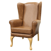 Reuben High Back with Wings Wipeable -Manhattan Antique Sand