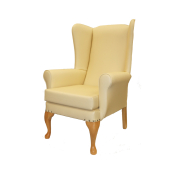 Reuben High Back with Wings Wipeable - Paintpot Ivory