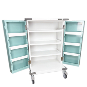 MDS Drug Trolley - 9 Hoop - Double Door