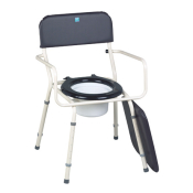 Stackable Commode with extendable legs - cream frame