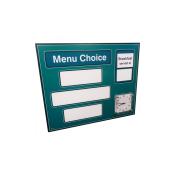 Drywipe Menu Board with Clock