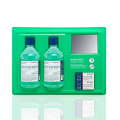 Eye Wash Station c/w 2 x 500ml bottles and 2 x bandages