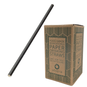 Paper Drinking Straws Black