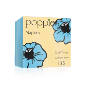 Baby Blue 2ply Napkins 33x33 4 Fold x2000 (16x125)