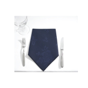 Square Table Cloth Rose Design 54x54inch - Navy