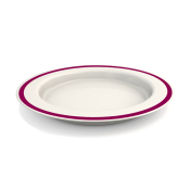 Ornamin Large Plate With Sloped Base - Blackberry Rim