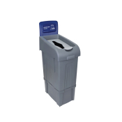 Recycling Bin 80L Printed Back Panel - Dark Blue Paper