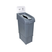 Recycling Bin 80L Printed Back Panel - White General