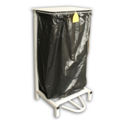 White Free Standing Metal Refuse Sack Holder