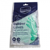 Green Rubber Gloves - Small (Pairs)