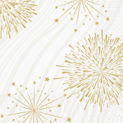 Sparkle Cream Christmas Napkins 33x33cm 3ply